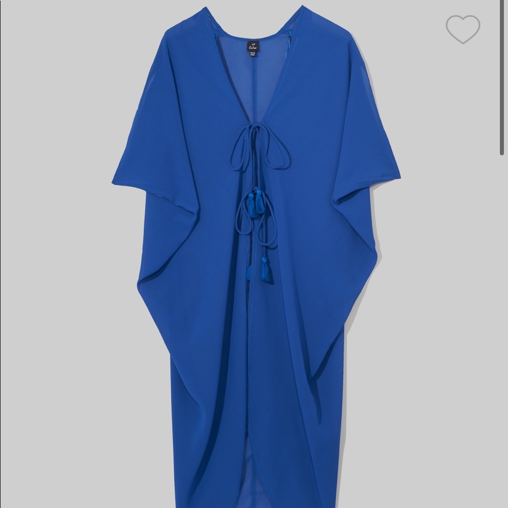 Echo New York solid open breeze caftan coverup